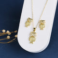 5 Style New Design Animals Dragonfly Turtle Zirconia Jewelry Set Necklace Earrings for Woman Daily Party Jewelry Accessories Qme 5