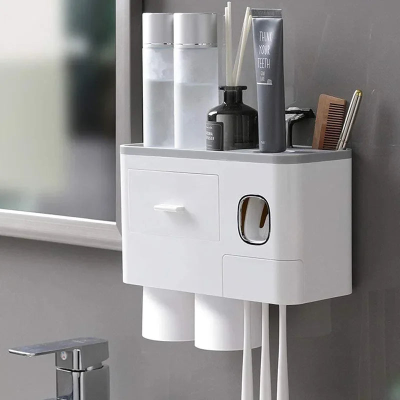 Bathroom Accessories Magnetic Adsorption Toothbrush Holder Automatic Qme