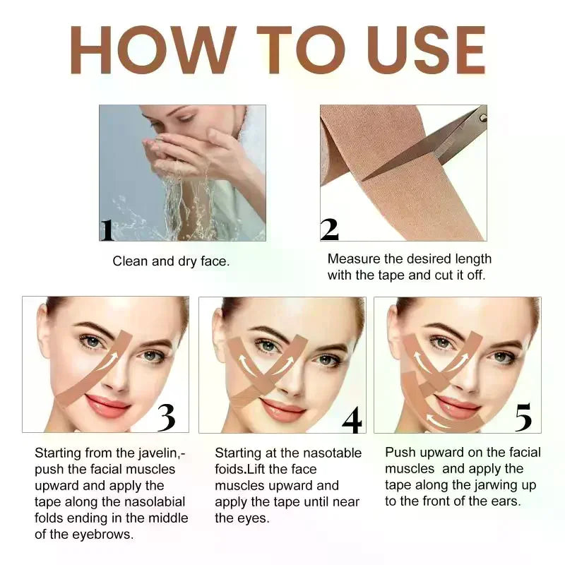 Invisible Wrinkle Removal Tape Face Neck Elasticity Lifting Daily Qme