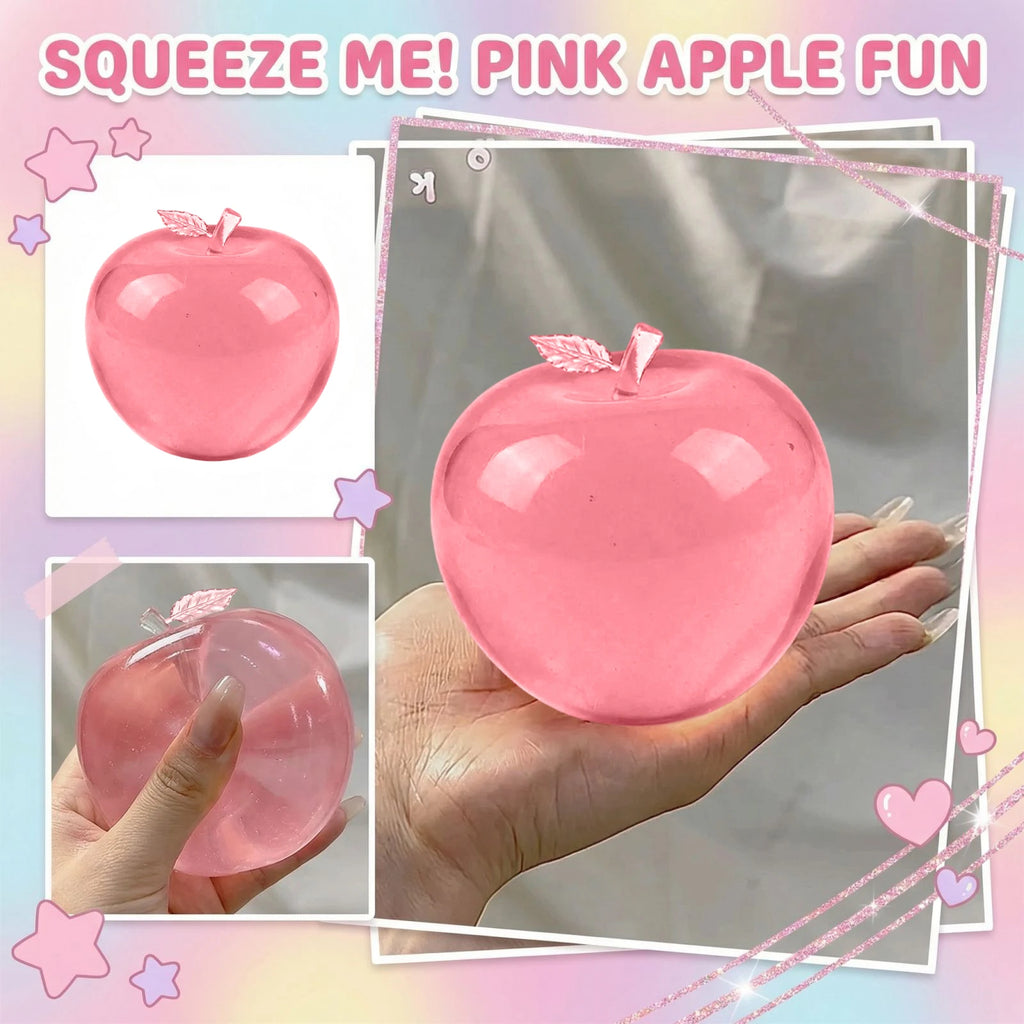 Clear Green Apple Pink Maltose Fun Toys Anti Stress Sensory Simulated Fruit Slow-rebound Fidgets Toy Party Decoration Qme Pink One Size