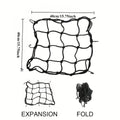 Heavy-Duty Off-road Cargo Net - Elastic Stretch for Secure Luggage Rack, Trunk Organizer, Safety Protective Net Pocket Qme Black