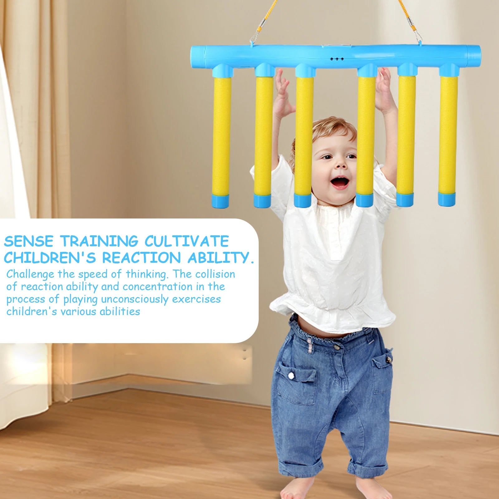 Reflex Challenge Game Drop the Stick Game Interactive Hand Eye Coordination Training Toy Educational Activity 3 Adjustable speed Qme