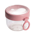Spoon Meal Prep Containers Reusable Overnight Oats Jar Container Qme Pink