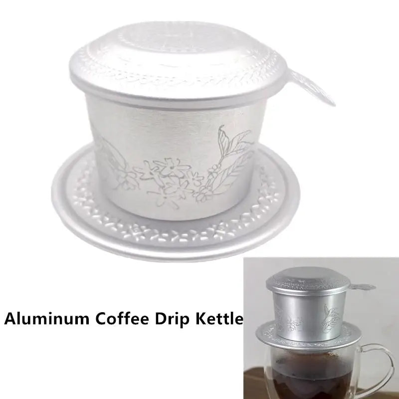 1 Set Portable Coffee Dripper Vietnamese Coffee Filter Compact Coffee Supplies Aluminum Coffee Accessories For Lovers Unique. Qme