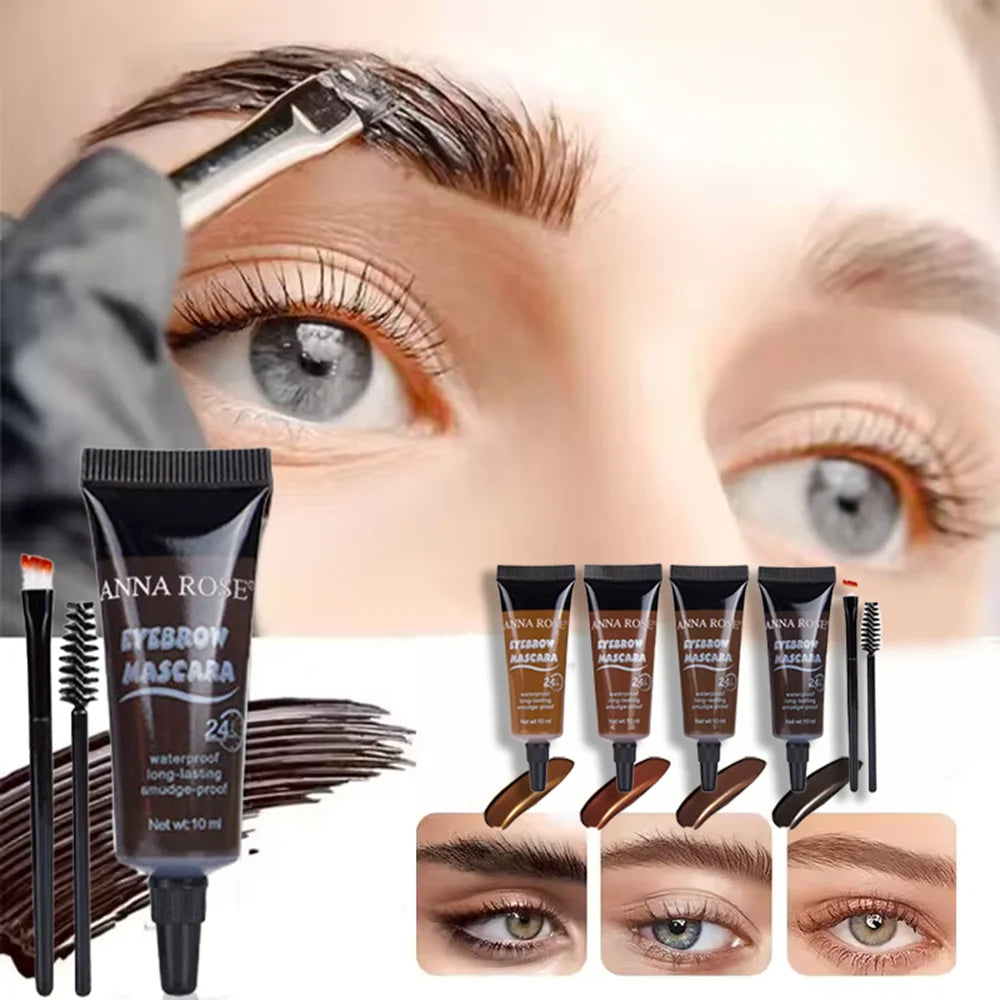 Waterproof Eyebrow Dye Cream Natural 3D Brow Tint Long-lasting Qme