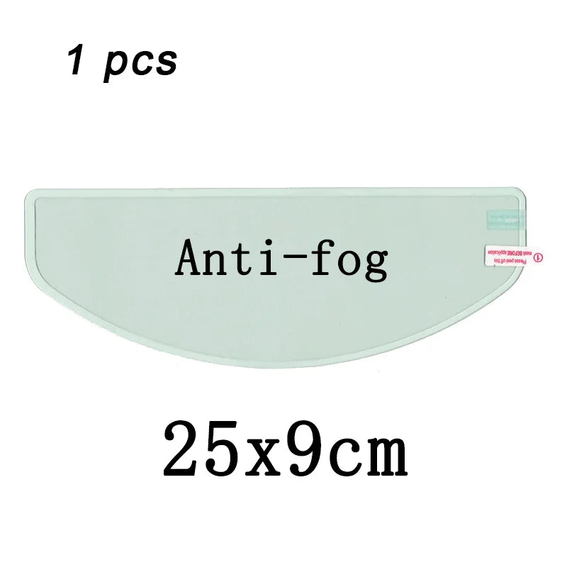 Universal Motorcycle Helmet Rainproof Film Safety Driving Durable Nano Coating Sticker Anti-Fog Film Moto Helmets Accessories Qme Anti-fog film 25X9CM