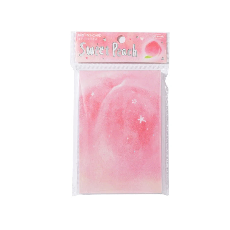 80pcs Fruit Non-sticky Notes Lined Memo Pads Check to Do List Shopping Daily Weekly Planner Notepad Korean Stationery Agenda Qme C3