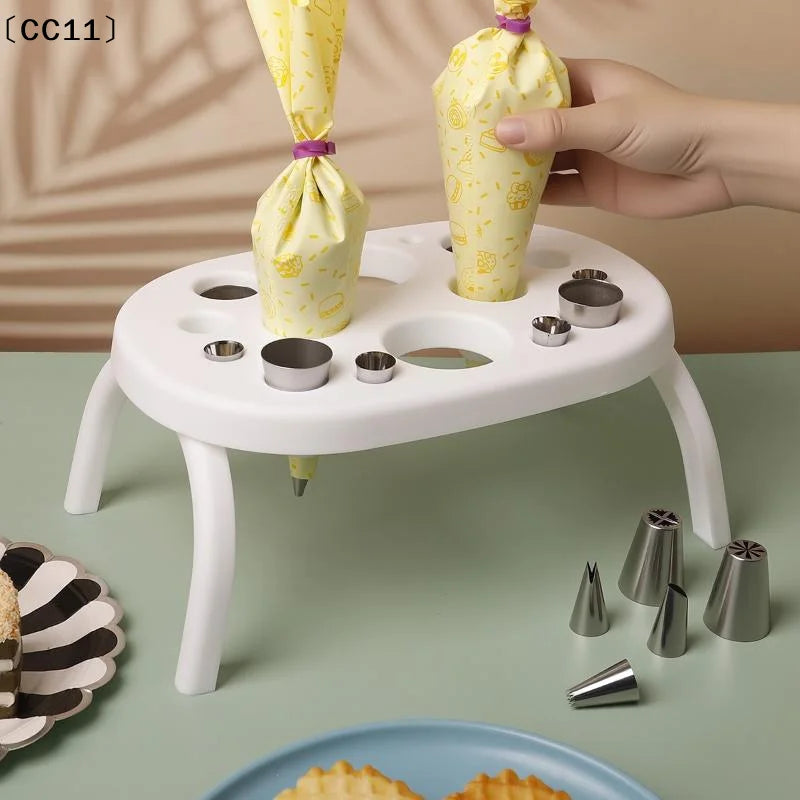 Foldable Pastry Bag Stand Cake Decorating Tools Icing Piping Holder Qme