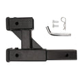 Trailer Hitch Riser Steel 9.65in Extension Range Black Hitch Extender Adapter for Car SUV Pickup Truck RV with 2in Towing Port Qme black