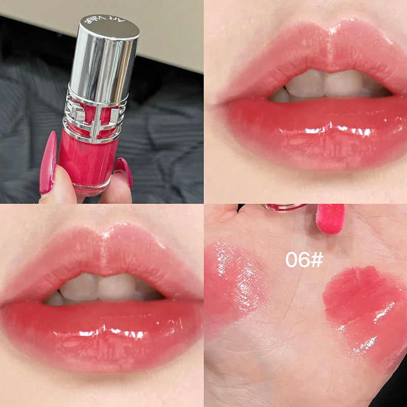 ART VALUE Moisturizing Lip Glaze Jelly Mirror Water Gloss Lip Glaze Affordable Lipstick Lipgloss Tint Female Cosmetics Lip Stain Qme 06