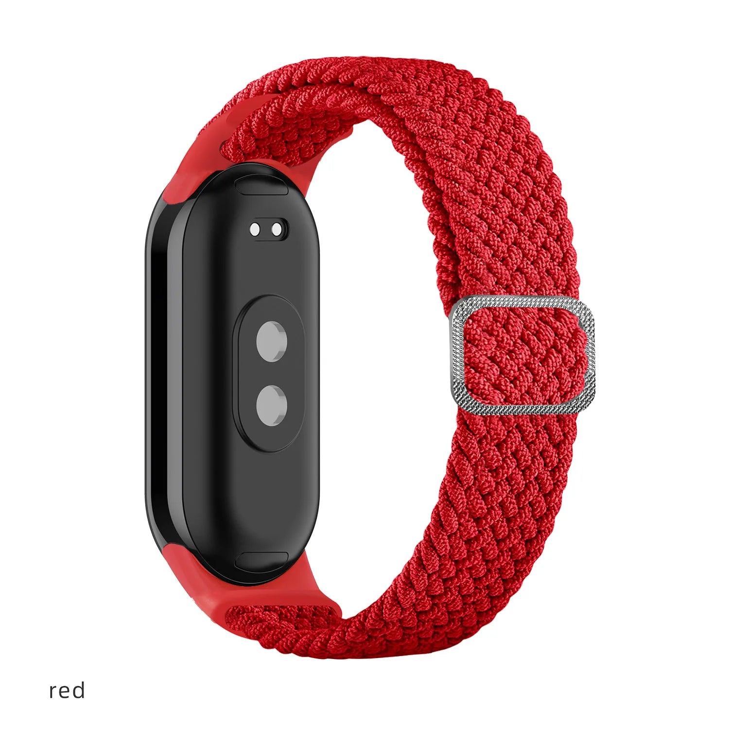 Elastic Nylon Adjustable Watchband for Xiaomi Mi Band 8 / NFC Replacement Bracelet Men Women Sport Strap Qme Red