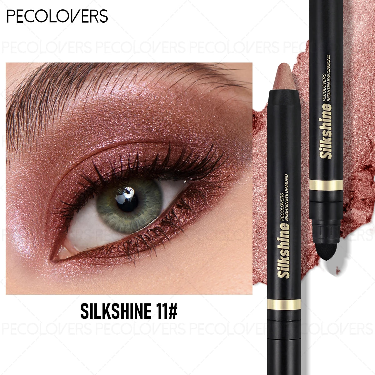 Dual-ended Eye Highlighter Eyeshadow Stick Colored Pigmented Creamy Qme 11