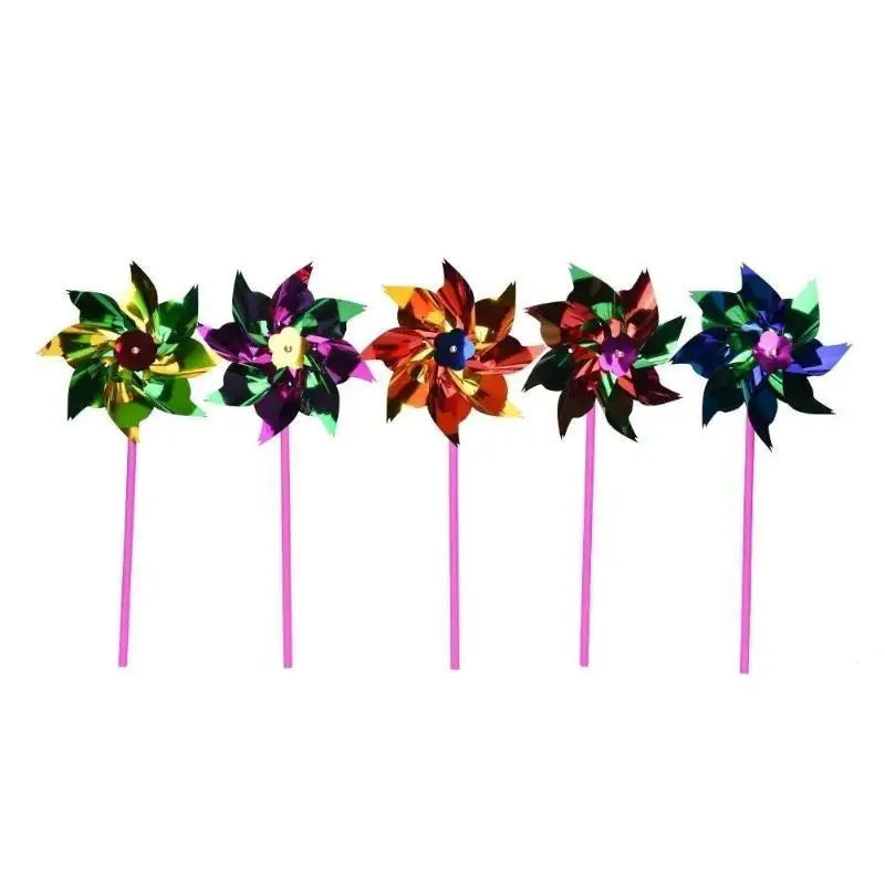 Plastic Windmill Pinwheel Wind Spinner Children Toys Garden Lawn Qme