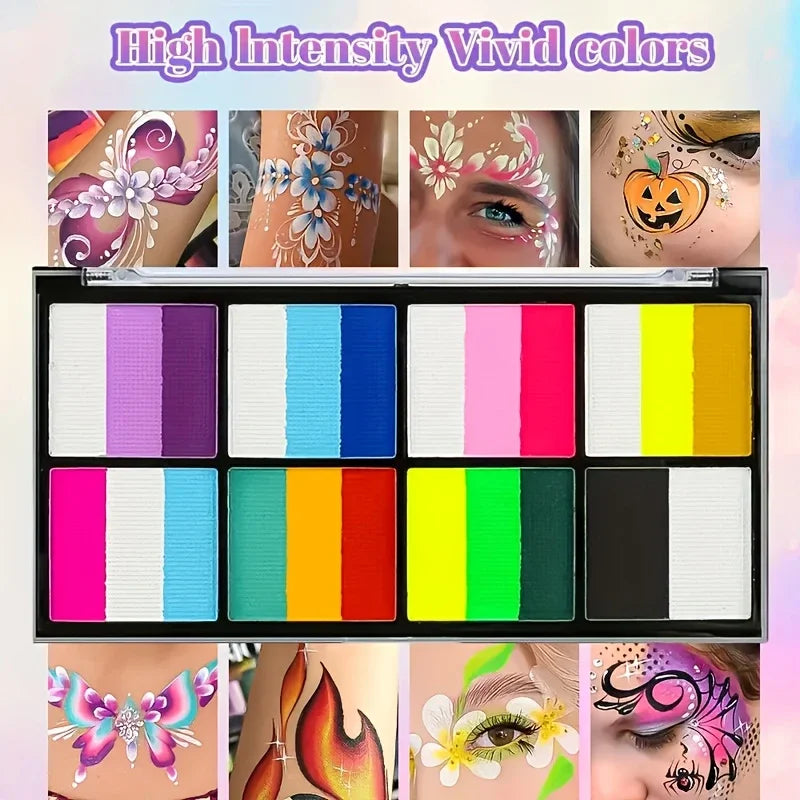 8 Colours Water-soluble Rainbow Palette Children's Face Body Paint Qme
