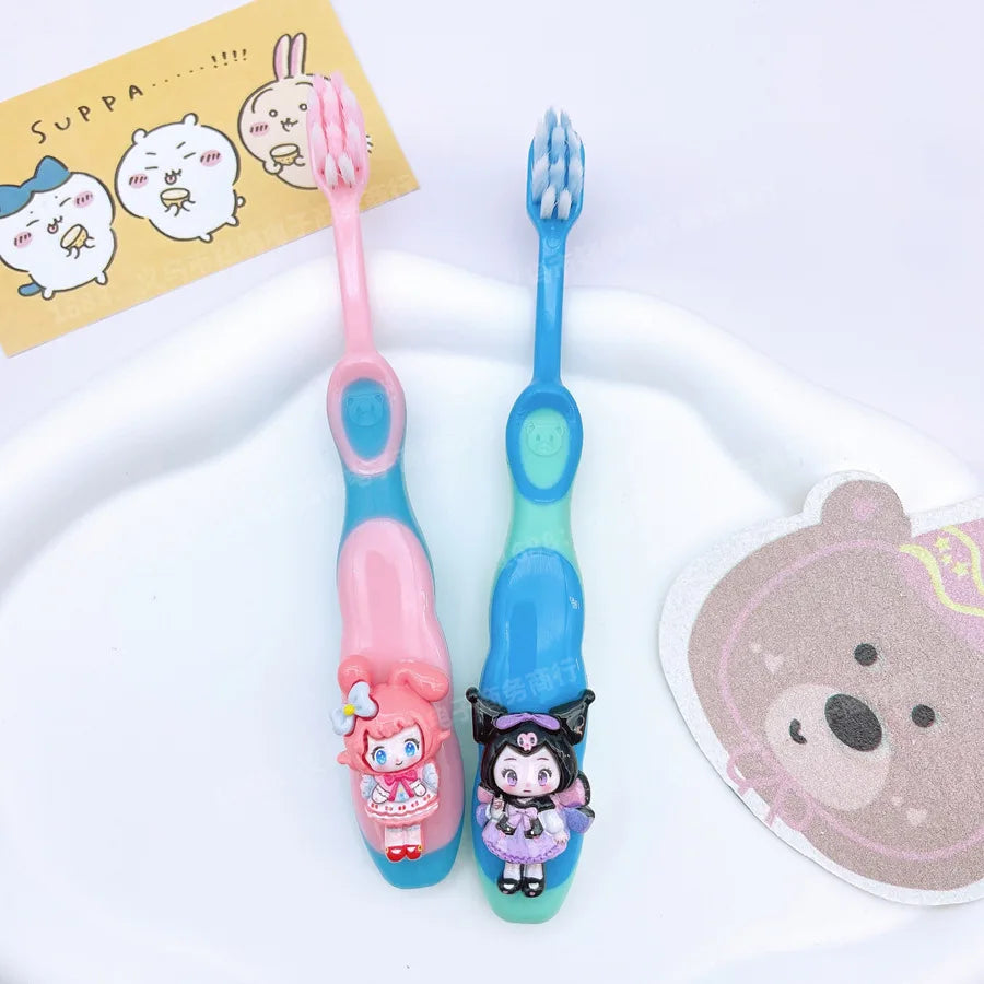 Hello Kitty Kuromi Soft-bristle Toothbrush Gentle Gums Teeth Thorough Qme 7