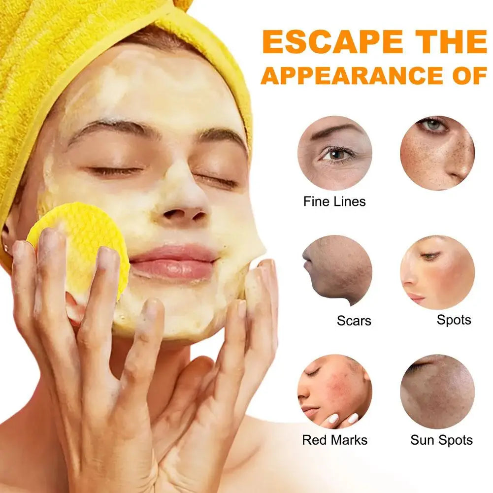 Turmeric Cleansing Pad Kojic Acid Sponges Exfoliating Pads-acne Scars Qme