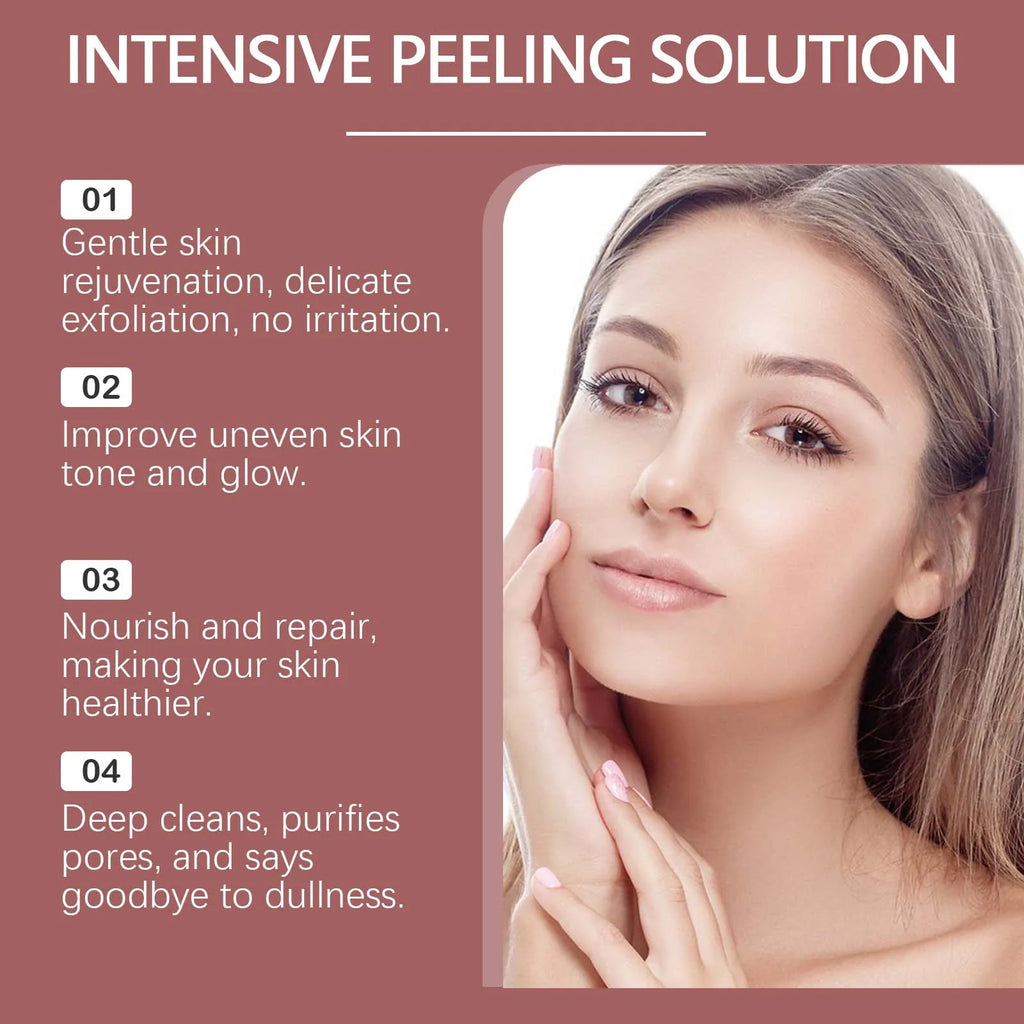 Peeling Face Serum Anti Acne Brightening Exfoliating Shrink Pores Salicylic Acid AHA Serum Reduces Blackheads Smoothing Facial Qme