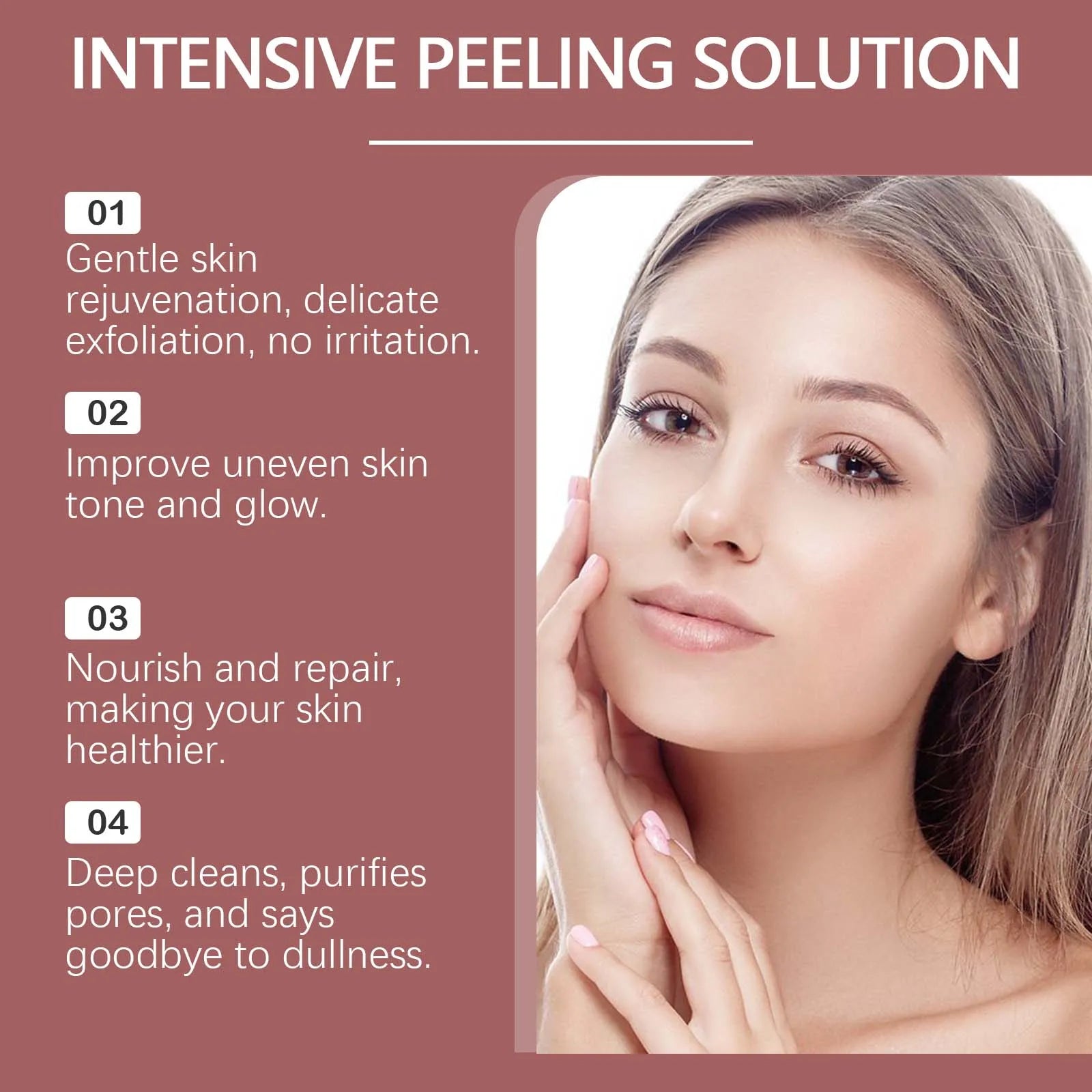 Peeling Face Serum Anti Acne Brightening Exfoliating Shrink Pores Salicylic Acid AHA Serum Reduces Blackheads Smoothing Facial Qme