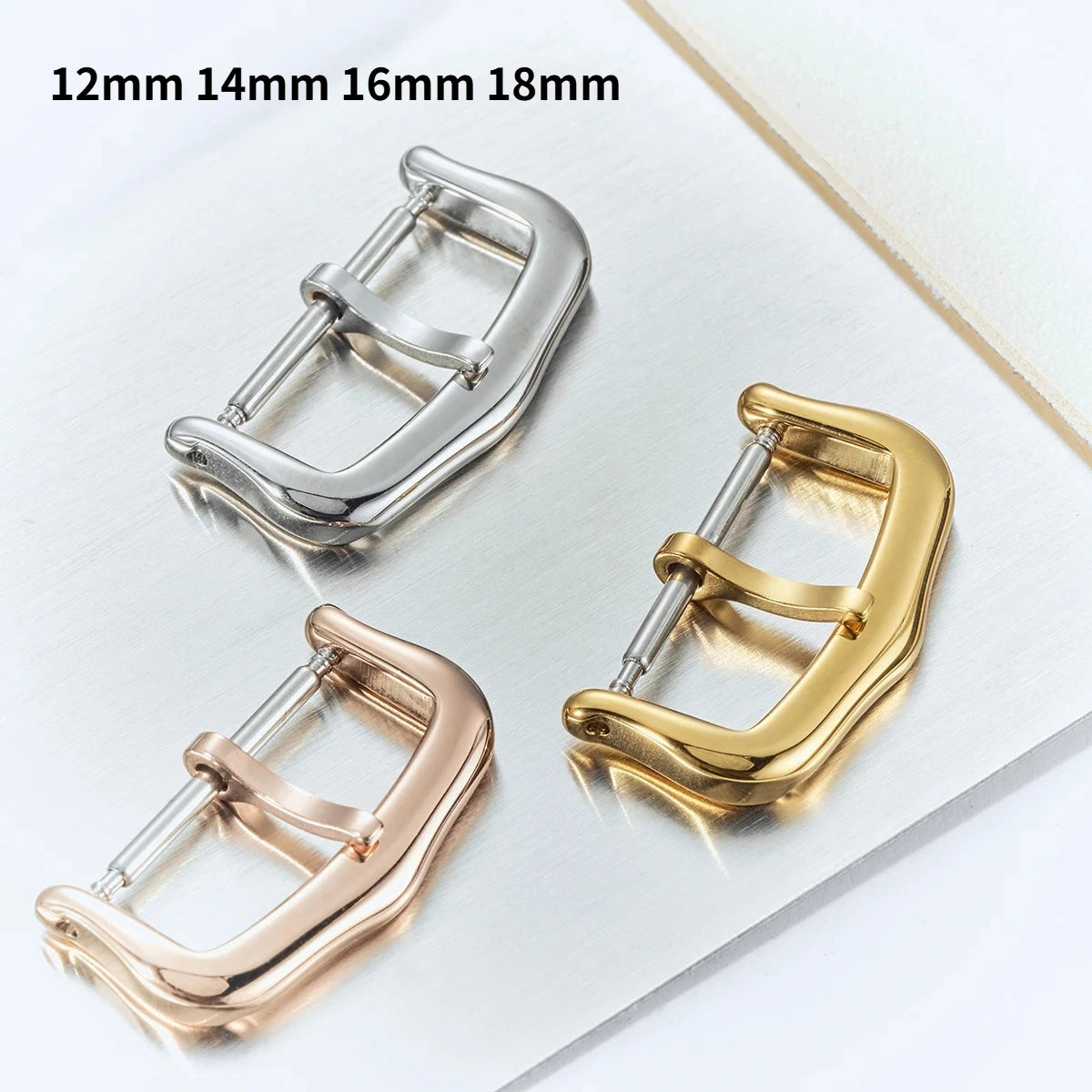 12mm 14mm 16mm 18mm 316L Stainless Steel Watch Buckle For Cartier Watch Replacement Clasp Qme