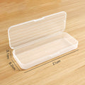 Fashion Pencil Cases Simple Matte Transparent Box High-capacity Qme White