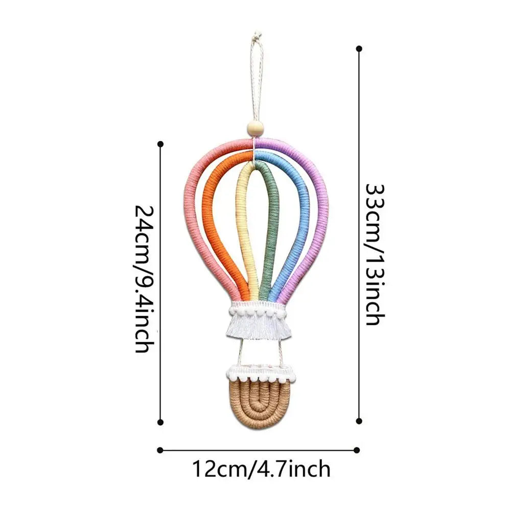 Rainbow Wall Pendant Air Balloon Hanging Tassels Woven Handmade Boho Qme Type 2 China Mainland