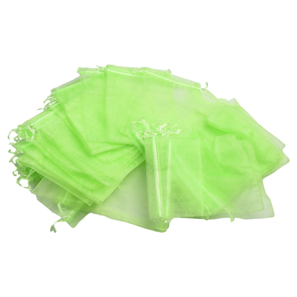 50Pcs Plant Fruit Grape Protection Netting Bags With Drawstring For Trees Garden Cover Mesh Bags To Protect Plants From Birds Qme