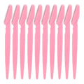 Eyebrow Trimmer Eyebrow Razor Safety Face Shaver Eye Brow Shaper Portable Blades Hair Removal Cutters for Woman Cosmetic Tools Qme 10Pcs Pink