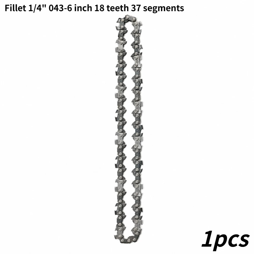 Portable Electric Chainsaw Accessory 6 Inch 1/4" Pitch 37 Drive Link Saw Chain Sturdy Replacement Part for Wood Cutting Tools Qme 1pcs 6-inch Chain