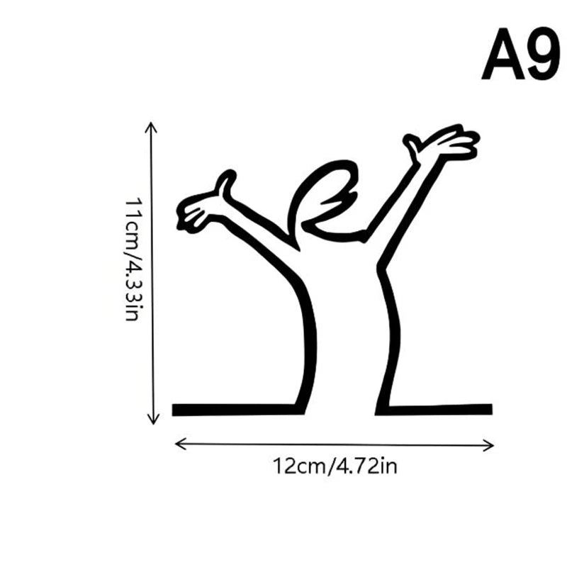 Cartoon Character Power Switch Decal Line Drawing Design Wall Decor Qme A9