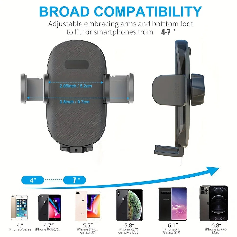 Phone Mount Spring Clip Air Vent Cell Phone Holder Cradle, Hands Free Mobile Stand, 360 Adjustable Cellphone Vent Clip Qme