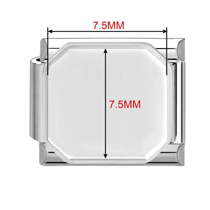 2026 New Stainless Stee Bracelet Italian Charms DIY personalized photo picture frame creation titanium splicing module bracelets Qme Style 19