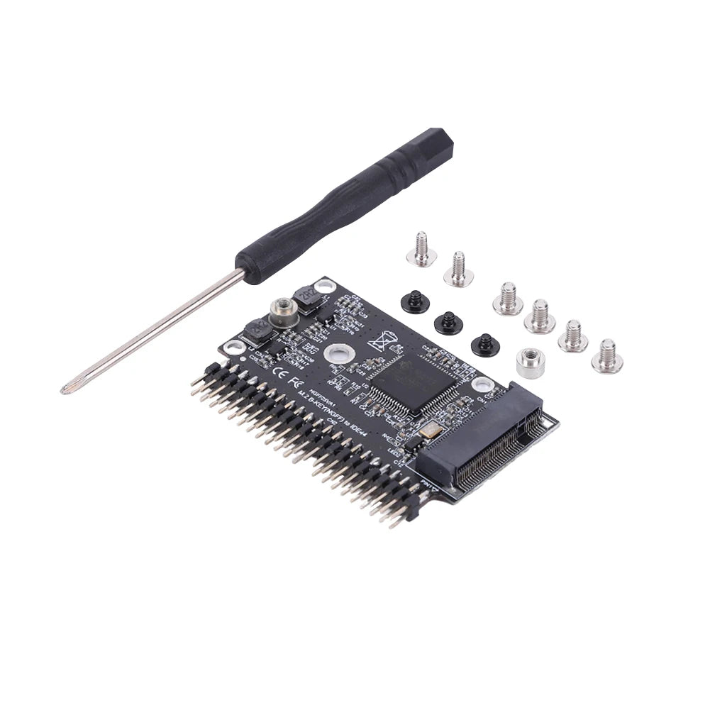 M.2 NGFF SATA SSD To 2.5inch IDE 44pin Adapter M.2 IDE Adapter SATA Adapter Card for Notebook Laptop Desktop Computer and More Qme