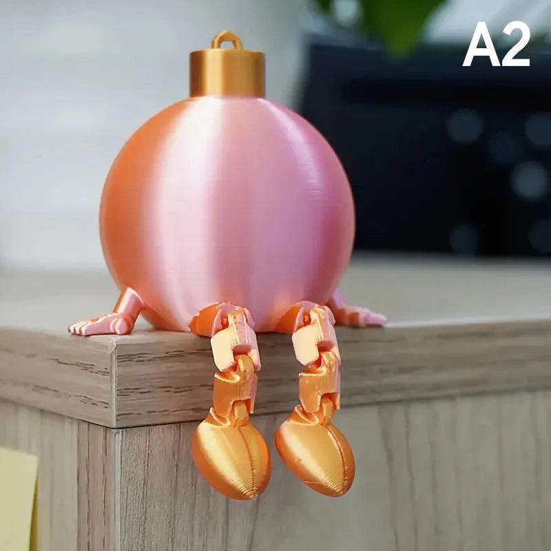 3D Printed Christmas Ball Tree Ornament Movable Joint Decorations Qme A2