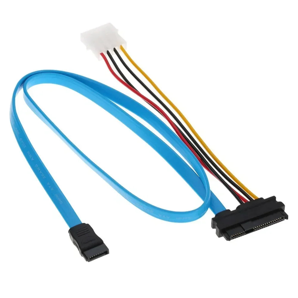 5pcs SAS Serial Attached SCSI SFF-8482 to SATA Cable HDD Hard Disk Drive Adapter Cord 70cm connect SAS controller to SATA hard Qme 5pcs