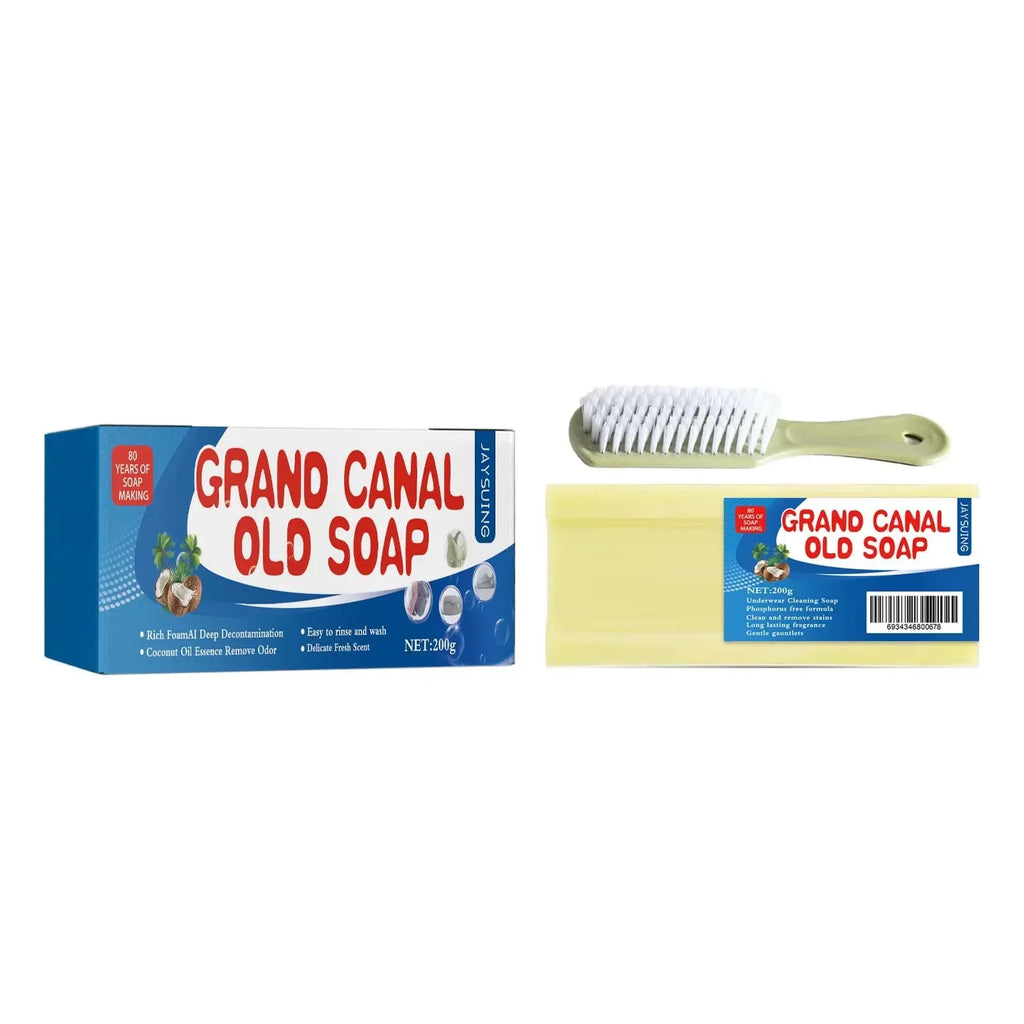 Grand Canal Soap Stains Odors Remover Underwear Cleaning Soap Long Lasting Fragrance Deep Cleansing Household Washing Detergent Qme Soap With Brush