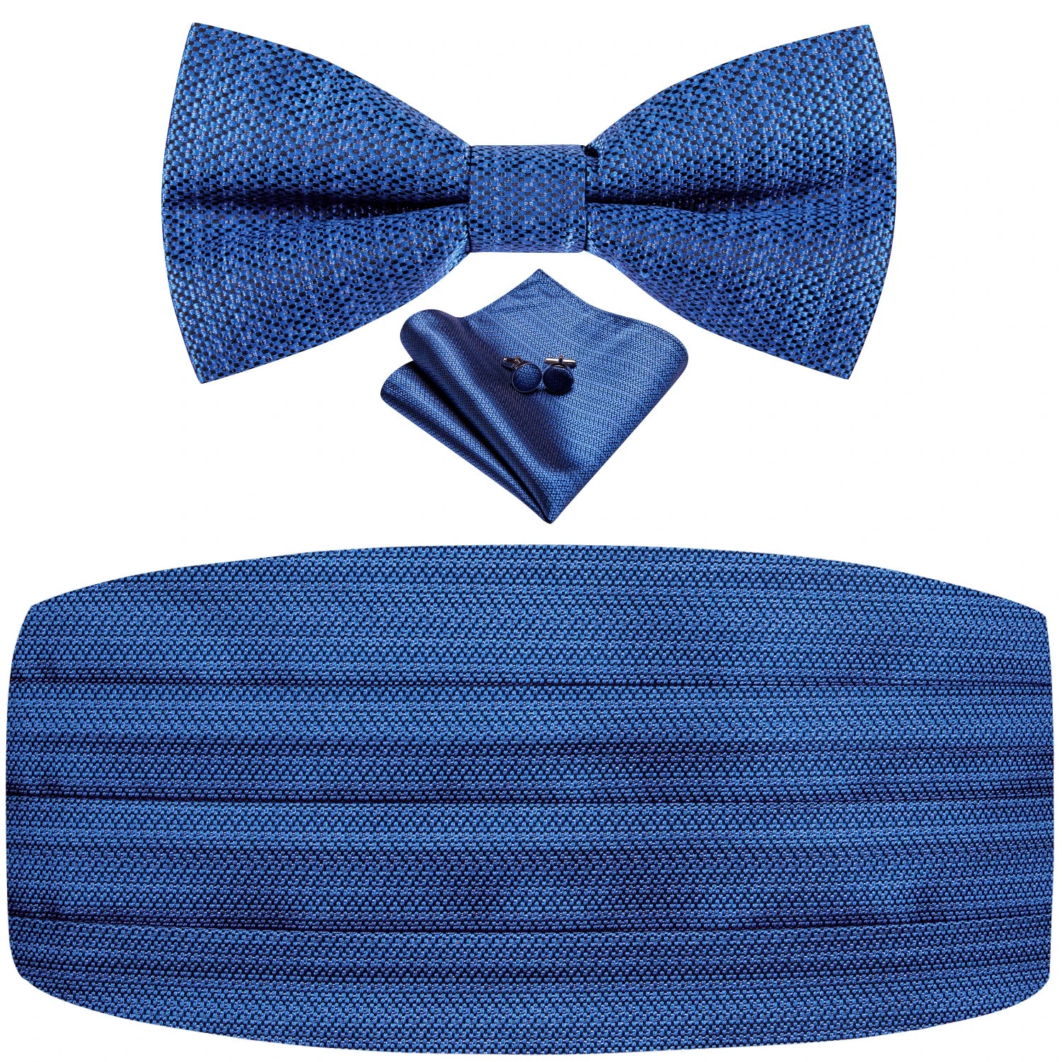 Hi-tie Mens Cummerbunds Vintage Formal Jacquard Pailey Bowtie Hanky Qme YF-2051