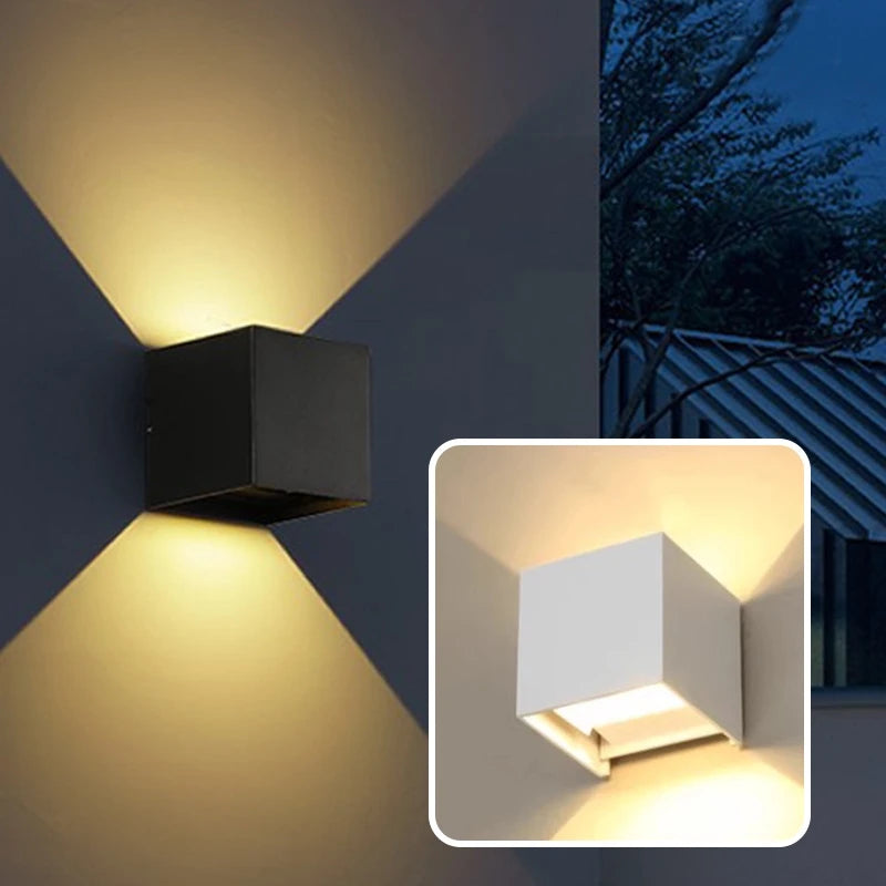 LED Outdoor Wall Light Interior Home Decor Wall Lighting AC85-265 Exterior Wall Lamps for Garden Yard IP65 Waterproof Porch Lamp Qme
