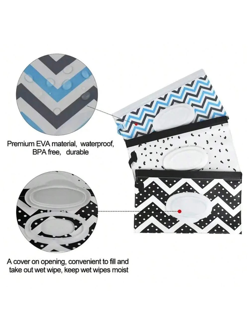 Tissue Holder Reusable Carry Wet Wipe Pouch Storage Case Outdoor Qme