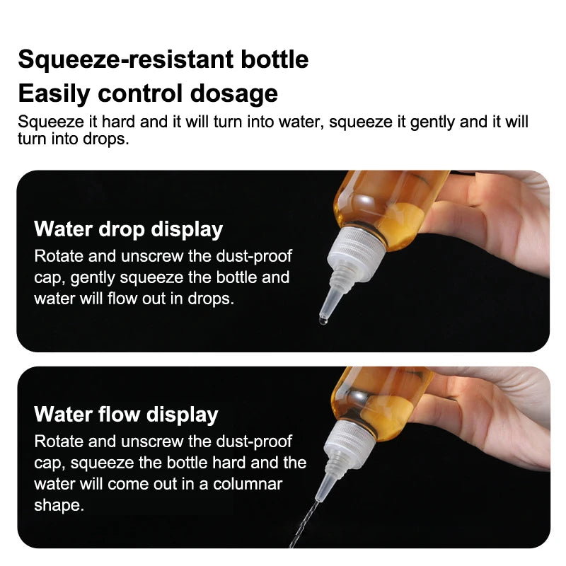 3 Transparent Refillable Dropper Bottles Plastic Squeeze Containers Qme