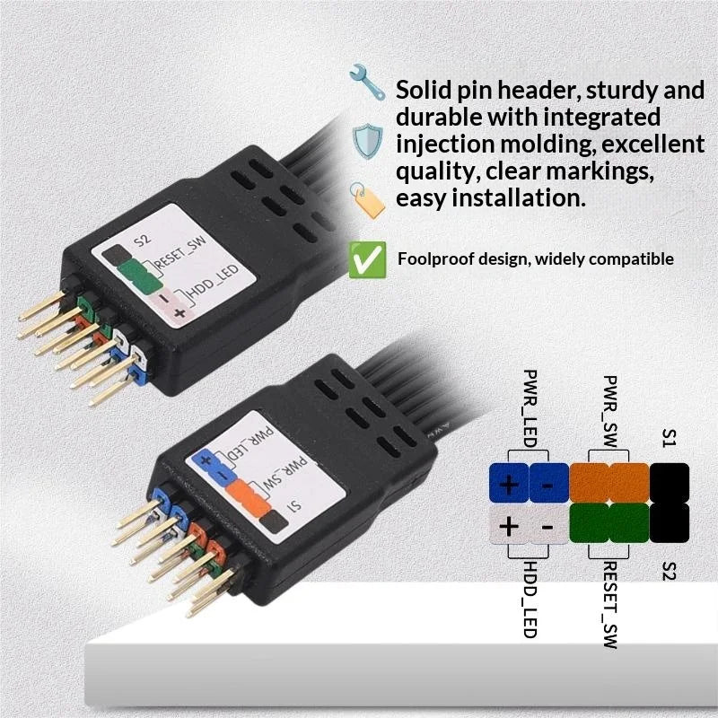 Flexible 9Pin Motherboard Header Extension Cable 20 30 Flat Design Qme