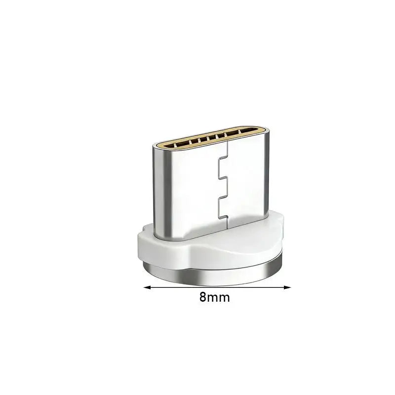 10Pcs Type C Magnetic Charging Head 2.4A Fast Charge Data Transmission Replacement Aluminum Alloy Connector Qme