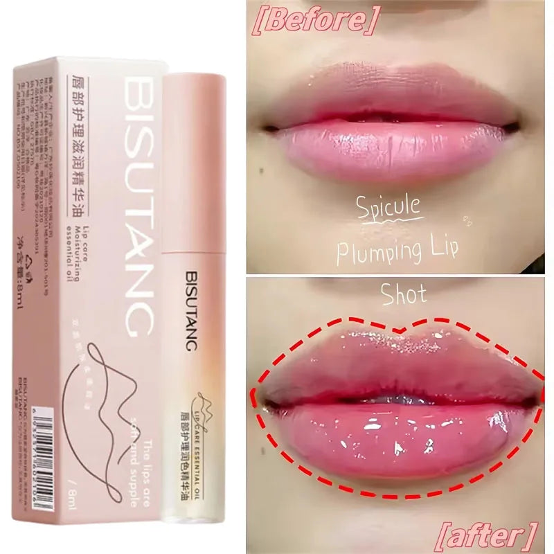 Instant Volumising Lip Plumper Oil Lip Enhancer Lip Gloss Plumping Serum Moisturizing Anti-Wrinkle Lipstick Sexy Lip Care Makeup Qme