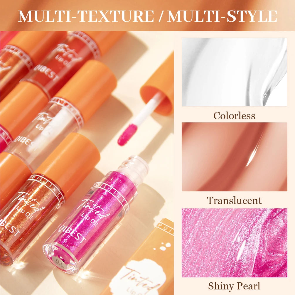 QIBEST Transparent Mirror Water Gloss Lip Gloss Moisturizing Liquid Lipstick Crystal Jelly Lip Oil Plumping Lip Tint Balm Makeup Qme