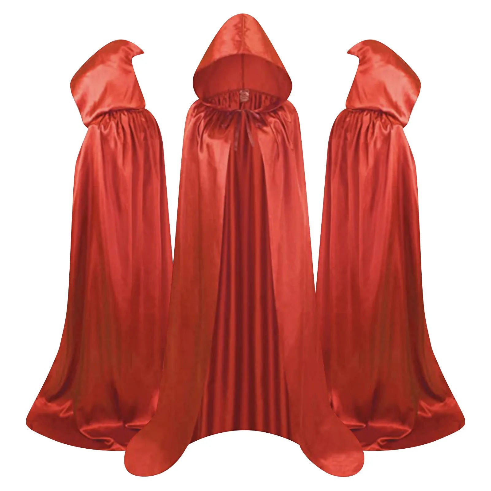 Medieval Wizard Vampire Solid Color Cloak Cosplay Costume Witch Hooded Cloak Carnival Party Dress Up Cape for Adult and Kid Qme
