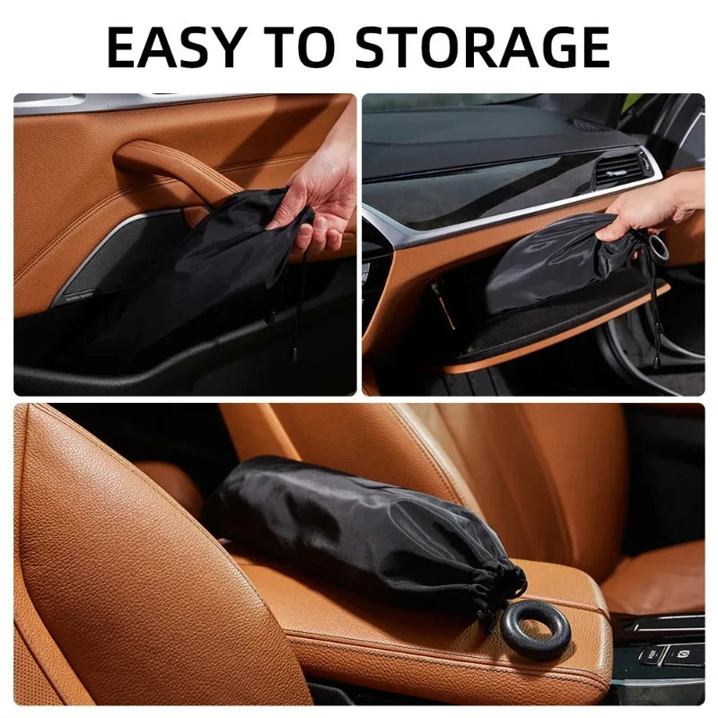 2024 Upgraded Car Windshield Sun Shade Umbrella Foldable Car Sunshade Front Window Cover for UV Ray Block & Sun Heat Protection Qme