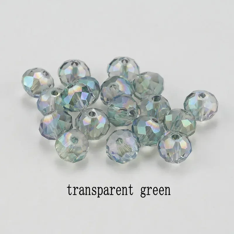 4mm glass beads plated Color faceted round crystal beads Jewelry beads for bracelet necklace Jewelry making DIY 150pcs Qme transparent green 4mm-150pcs