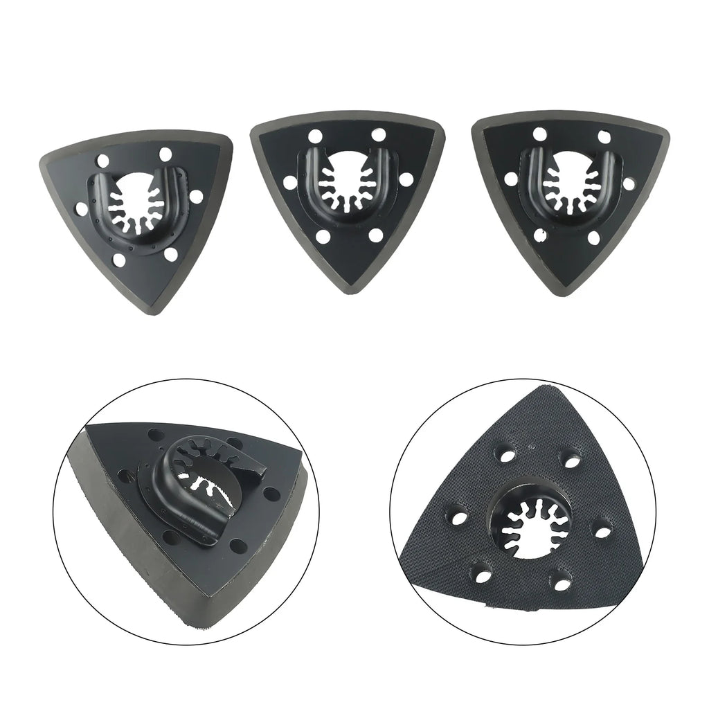 3pcs Triangular Sanding Pads 93mm For Multi-Tool Blades Oscillating Tool Accessories For Power Tool Fore Machine Tools Qme