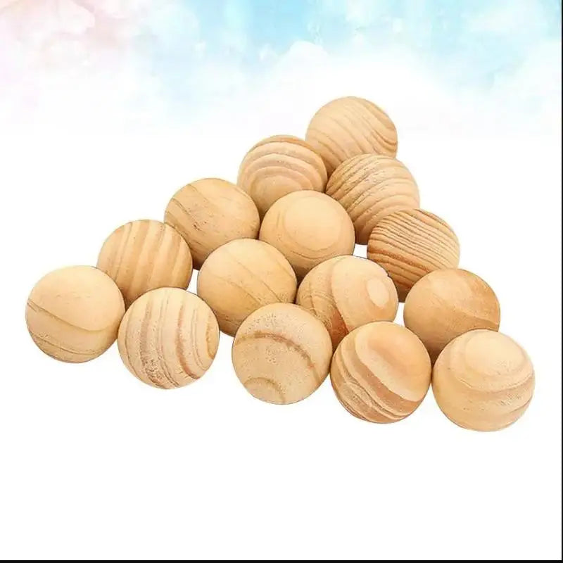 20/40/60pcs Natural Cedar Wood Balls Camphor Wood Balls Moth Repellent for Drawers Storage Boxes Odor-proof Moisture-Proof Bars Qme