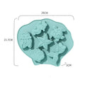Ocean Fondant Silicone Mold Shells Mermaid Tail Seahorse Starfish Qme Blue