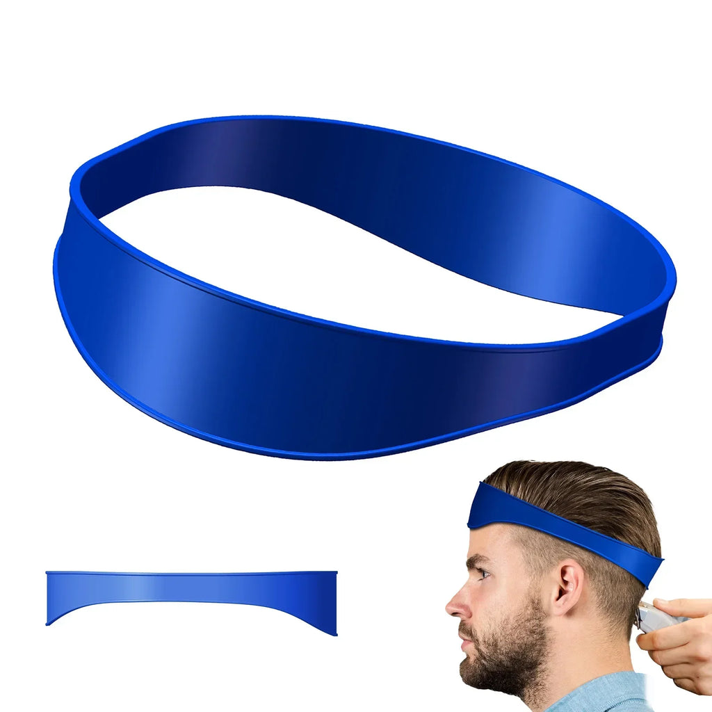 DIY Home Hair Trimming Haircuts Curved Headband Silicone Neckline Qme blue